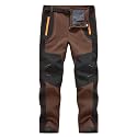 TBMPOY Men's Snow Ski Hiking Pants Waterproof Winter Fleece Lined Pants Camping Skiing Ice Fishing Pants with Belt