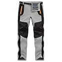 TBMPOY Men's Snow Ski Hiking Pants Waterproof Winter Fleece Lined Pants Camping Skiing Ice Fishing Pants with Belt