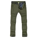 TBMPOY Men's Snow Ski Hiking Pants Waterproof Winter Fleece Lined Pants Camping Skiing Ice Fishing Pants with Belt