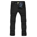 TBMPOY Men's Snow Ski Hiking Pants Waterproof Winter Fleece Lined Pants Camping Skiing Ice Fishing Pants with Belt