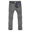 TBMPOY Men's Snow Ski Hiking Pants Waterproof Winter Fleece Lined Pants Camping Skiing Ice Fishing Pants with Belt
