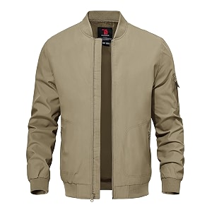 TBMPOY Mens Windproof Bomber Jackets Lightweight Track