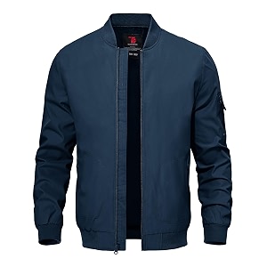 TBMPOY Mens Windproof Bomber Jackets Lightweight Track