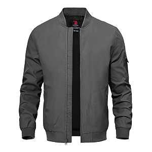 TBMPOY Mens Windproof Bomber Jackets Lightweight Track
