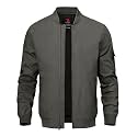 TBMPOY Men's Windproof Bomber Jackets Lightweight Track Jackets Windbreaker Outdoor Golf Fashion Coat