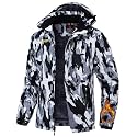 TBMPOY Men's Winter Jackets Skiing Waterproof Snow Thick Fleece Lined Hooded Utility Cold Weather Warm Outdoor Ice Work
