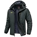 TBMPOY Men's Winter Jackets Skiing Waterproof Snow Thick Fleece Lined Hooded Utility Cold Weather Warm Outdoor Ice Work