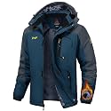 TBMPOY Men's Winter Jackets Skiing Waterproof Snow Thick Fleece Lined Hooded Utility Cold Weather Warm Outdoor Ice Work