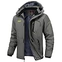 TBMPOY Men's Winter Jackets Skiing Waterproof Snow Thick Fleece Lined Hooded Utility Cold Weather Warm Outdoor Ice Work
