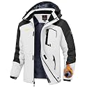 TBMPOY Men's Winter Jackets Skiing Waterproof Snow Thick Fleece Lined Hooded Utility Cold Weather Warm Outdoor Ice Work