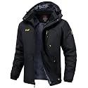 TBMPOY Men's Winter Jackets Skiing Waterproof Snow Thick Fleece Lined Hooded Utility Cold Weather Warm Outdoor Ice Work