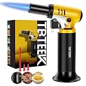TBTEEK Butane Torch Lighter with Fuel Gauge for Brulee Creme, Soldering | 2500°F Adjustable Continuous Flame Mode，Safety Stopper，One-hand Operation, Easy to Light, Extended Nozzle(Butane Not Included)