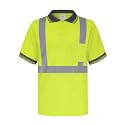 TCCFCCT Safety Polo Shirt for Men, Hi Vis Shirts for Men Reflective, Hi Vis Shirts for Men Construction Work, Night Working, Night Running, PLD-Yellow-M