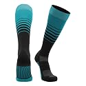 TCK Elite Breaker Striped Socks | Over-the-Calf Soccer Baseball Softball Socks | Extra Stretch for Shin Guards | USA Made
