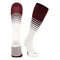 TCK Elite Breaker Striped Socks | Over-the-Calf Soccer Baseball Softball Socks | Extra Stretch for Shin Guards | USA Made