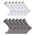 TCK Work &amp; Athletic Crew Socks for Men &amp; Women - Cushioned, Moisture Wicking Boot Socks, Supportive Arch
