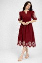 tckty Women Embroidered Embellished Floral Print Straight