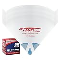 TCP Global - 125 Micron Filter Tips Ultra-Fine Paint Strainer, 50 Pack