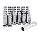 9/16ââ‚¬Â-18 Wheel Lug Nuts 32 pcs Chrome Spline Lug Nut Conical/Cone Bulge Seat with 1 Socket Key Compatible with Dodge 1994-2011 Ram 1500 2500 3500 Aftermarket Wheel