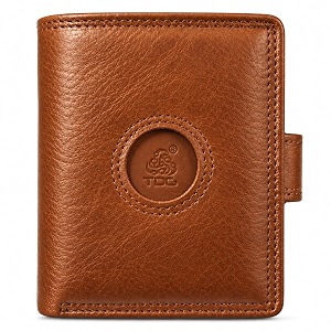 TDG Top Grain Leather Trifold Wallet for