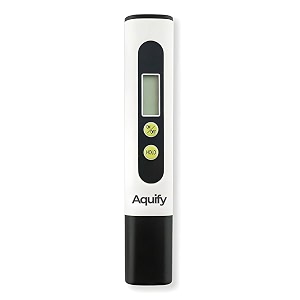 tds meter - total dissolved solids tester ppm water quality meter for drinking water hydroponics aquarium - white