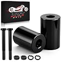 TDZ A pair Black 2'' Inch Rise Handlebar Risers Extension For Harley 1-1/4'' Handlebars Black Motorcycle Spacers