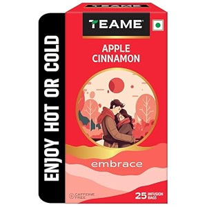 te-a-me apple cinnamon tea - 25 tea bags  fruit tea bags  non caffeine tea  sugar free