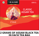 TE-A-ME Assam Tea 100 Tea Bags Black
