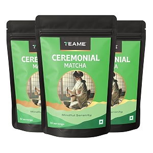 te-a-me ceremonial matcha 50g - pack of 3  japanese matcha green tea powder  150g