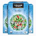 TE-A-ME Lychee Iced Tea Bags, 54 Pyramid Sachets (18 x 3) | Sugar-Free Lychee Cold Brew Tea | Pack of 3