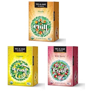 te-a-me ice brews cold brew ice infusion wild berry 18 pyramid infusion bags - ice brews cold brew ice tea lemon 18 pyramid tea bags - ice brews cold brew ice tea peach 18 pyramid tea bags