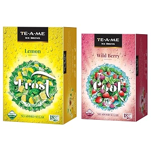 te-a-me ice brews cold brew ice infusion wild berry 18 pyramid infusion bags - ice brews cold brew ice tea lemon 18 pyramid tea bags