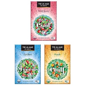 te-a-me ice brews cold brew ice infusion wild berry 18 pyramid infusion bags-ice brews cold brew ice infusionlychee18 pyramid infusion bags-ice brews cold brew ice tea peach 18 pyramid tea bags