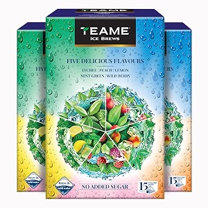 te-a-me assorted iced tea bags 45 pyramid sachets 15 x 3  sugar-free cold brew collection  pack of 3
