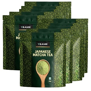 te-a-me japanese matcha green tea powder 500g 10 x 50g  100 pure premium matcha  premium grade superfood  rich in natural antioxidants  330 servings  perfect for latte smoothies baking desserts amp tea  pack of 10