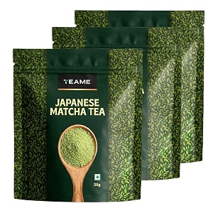 te-a-me matcha tea powder 150g 99 servings  100 japanese matcha green tea powder  50g - pack of 3
