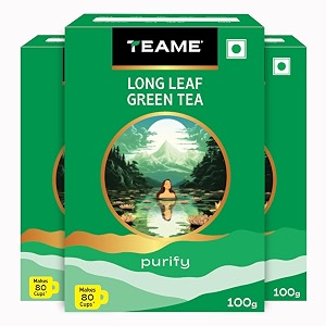 te-a-me long leaf green tea 300g 3 x 100g  premium loose leaf  natural antioxidants  pack of 3
