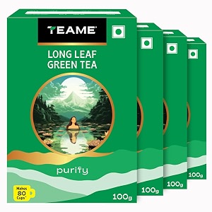 te-a-me long leaf green tea 400g 4 x 100g  premium loose leaf  natural antioxidants  pack of 4
