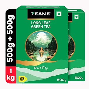 te-a-me long leaf green tea 1kg pack of 2  pure loose green tea 500gm