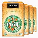 TE-A-ME Peach Iced Tea Bags, 72 Pyramid Sachets (18 x 4) | Sugar-Free Peach Black Tea Blend | Cold Brew Tea | Pack of 4
