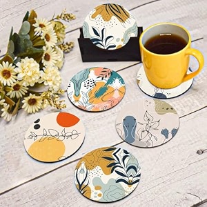 tea coasters set of 6 beautiful design with stand for tea cups coffee mugs and glasses ideal for diwali gifting jungle safari