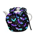 Tea Cozy for Teapot Insulated Kettle Cover,Halloween Bats Heat Insulation Breakfast Warmer Keep Warm Home Kitchen Halloween Decor