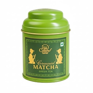 tea culture of the world ceremonial matcha green tea powder 50g  authentic japanese stone-ground matcha  calming energy focus amp weight management support  50 servings