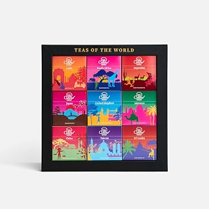 tea culture of the world - teas of the world  9 international flavors 25g whole leaf tea gift set  sencha rooibos dimbula