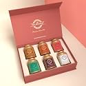 The Tea Heaven | Tea Gift | Collection of 6 Unique Tea | Kashmiri Kahwa | Masala Chai | Lavender Tea | Rose Black Tea | Darjeeling Tea | Moroccan Mint Green Tea | 250 Grams