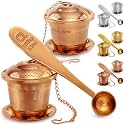 Tea Infuser Set of 2 with Tea Scoop & Drip Trays, Loose Leaf Tea Strainer
