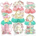 Tea Party Decorations, 9 Pcs Tea Party Table Decorations for Girls