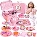 Hohosunlar Tea Party Set for Little Girls, Kids Tea Set for Toddler 3-5 6-8