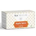Tea Treasure Apple Spice Fruit Tea – 25 Pyramid Tea Bag| Helps in Weight Management, Cholesterol, Inflamation & Digestive System|With Assam Black tea Blend,Dried Apple, Ginger & Cinnamon