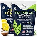 Tea Tree & Citrus Epsom Salt Foot Soak Combo for Foot Fungus, Revives Skin